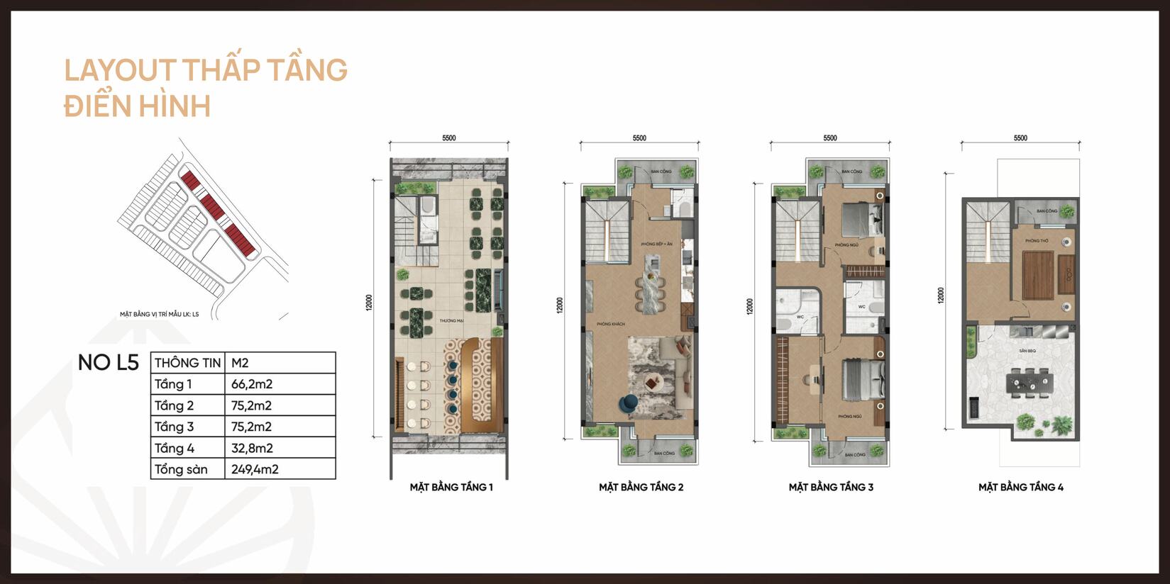 Thiết kế liền kề thấp tầng  Iconia LakeSide Mipec 54 Tố Hữu