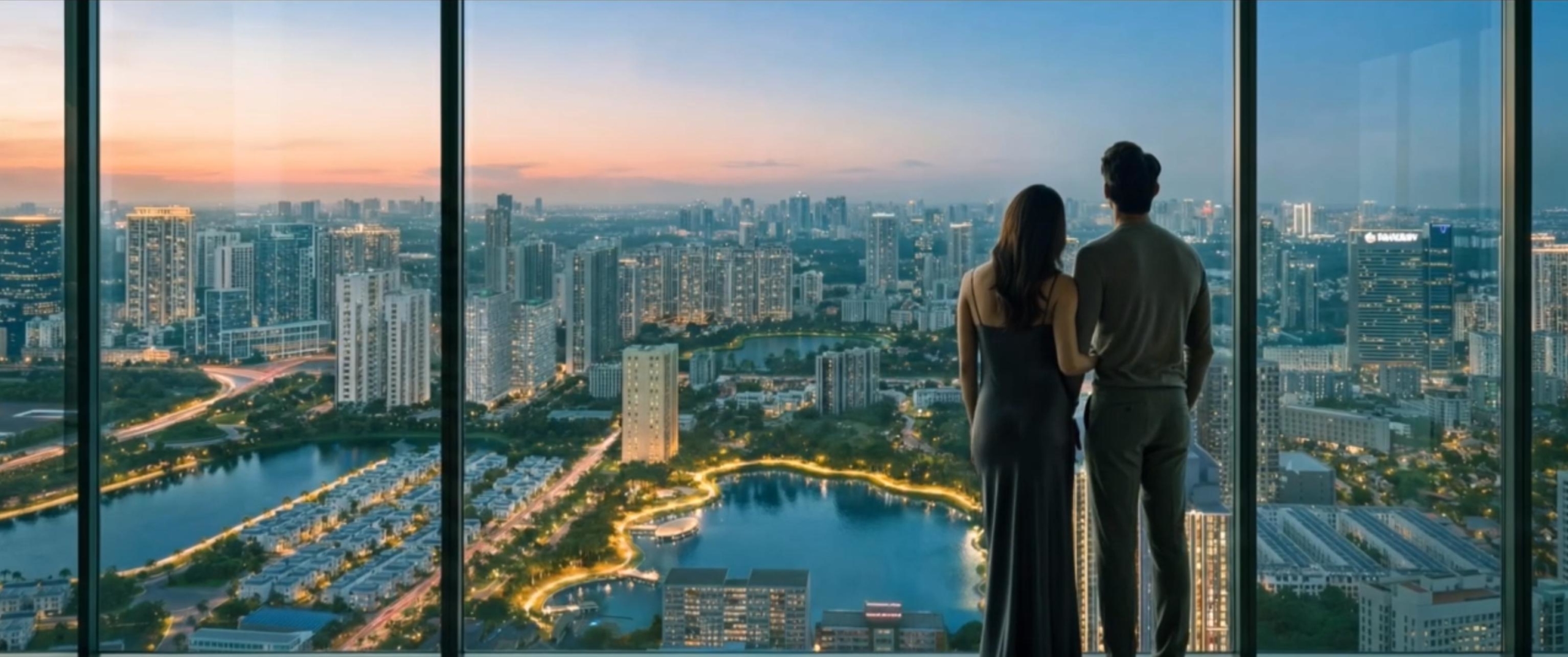 View hồ từ căn hộ chung cư Iconia Lakeside Mipec 54 Tố Hữu