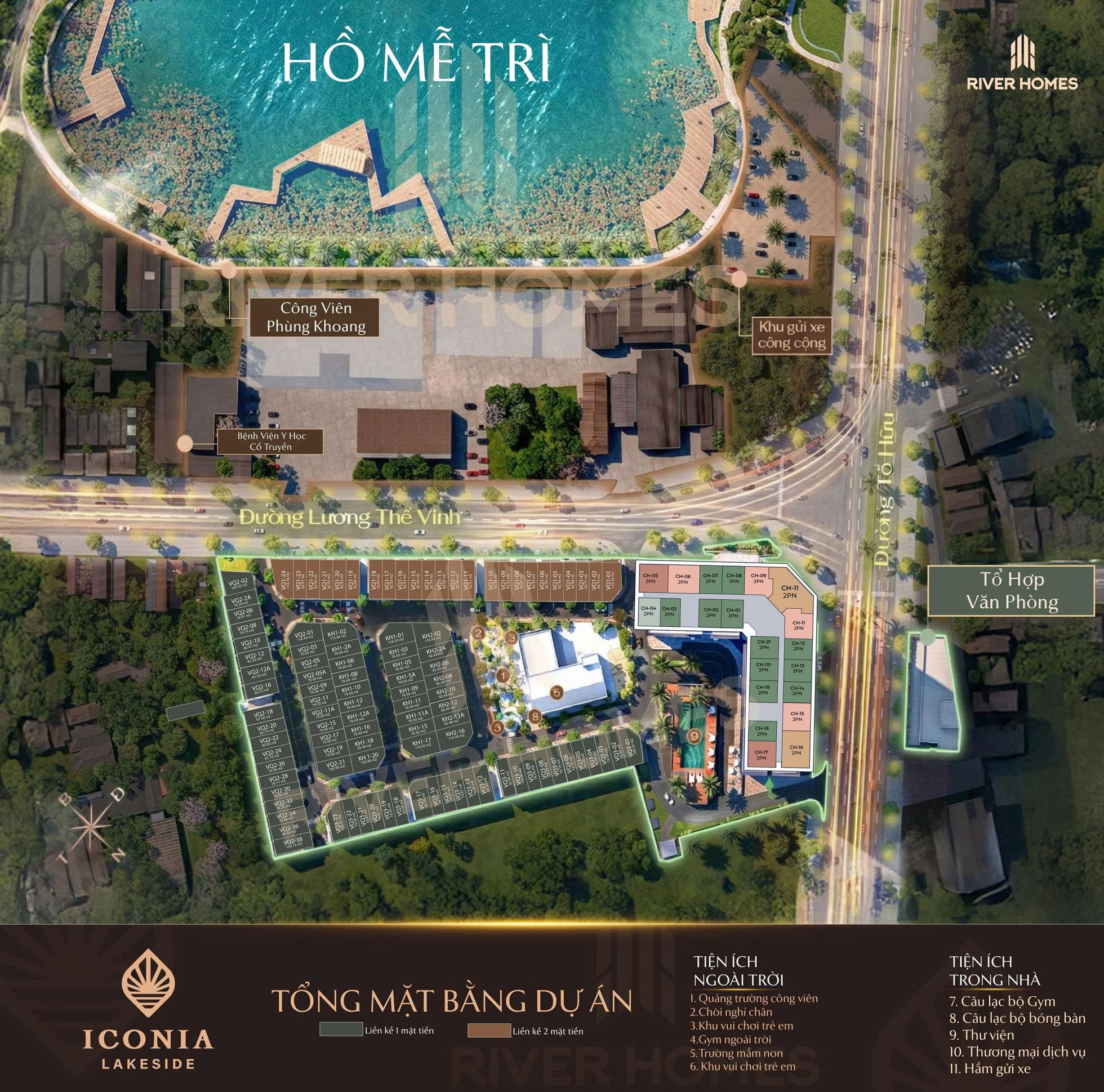 Mặt bằng tổng thể dự án Iconia LakeSide 54 Tố Hữu